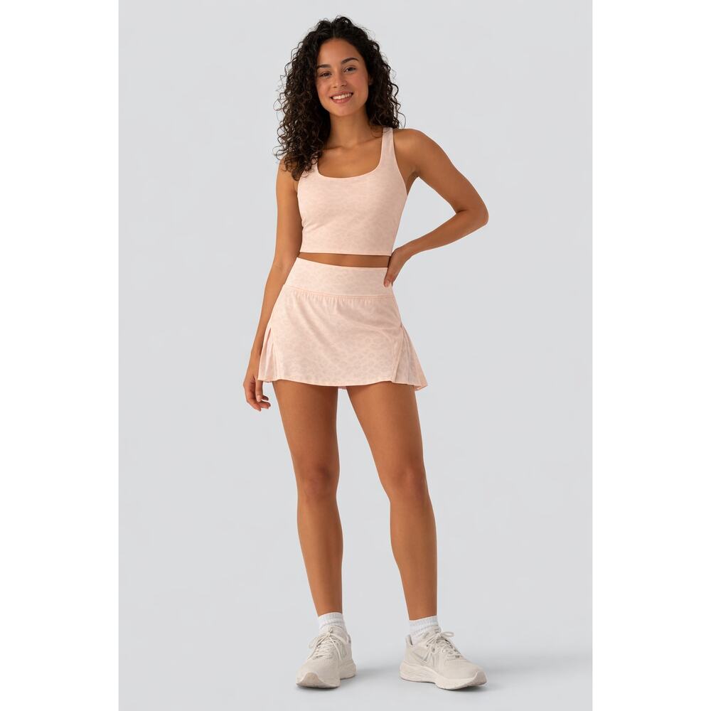 Nike Dri-FIT Pink Athletic Skort Tennis Golf Skirt Womens L Pockets Athleisure